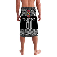 Custom Tonga Lavalava Emancipation Day Tupenu Independence Day Simple Ngatu Heilala Flower Black LT8 - Polynesian Pride