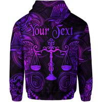 Custom Libra Zodiac Polynesian Hoodie Unique Style Purple LT8 - Polynesian Pride