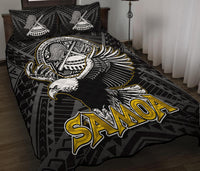 Seal of American Samoa Quilt Bed Set LT6 Black - Polynesian Pride