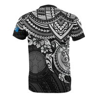 Northern Mariana Islands T Shirt Northern Mariana Islands Seal White Turtle Hibiscus - Polynesian Pride