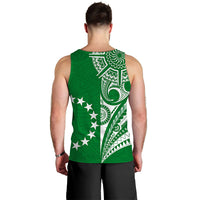 Cook Islands Tatau Men Tank Top Symbolize Passion Stars Version Green LT13 - Polynesian Pride