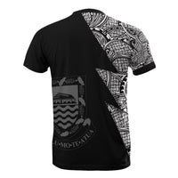 Tuvalu All Over T Shirt Tuvaluan Coat of Arms Polynesian Pattern Flash - Polynesian Pride