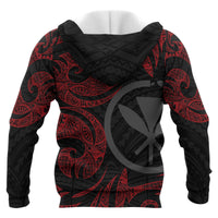 Polynesian Hawaii All Over Zip up Hoodie Red Tribal - Polynesian Pride