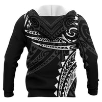 Polynesian Hoodie White Tribal Pattern - Polynesian Pride