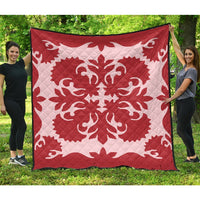 Hawaii Lehua Quilting Premium Quilt - AH Red - Polynesian Pride