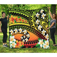 Hawaii Plumeria Polynesian Premium Quilt - Hope - AH Black - Polynesian Pride