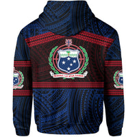 Samoa Rugby Polynesian Patterns Hoodie Blue - Polynesian Pride