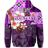 Custom Hammerhead shark Hoodie Hawaii Style Purple LT6 - Polynesian Pride