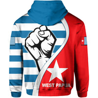 West Papua Hoodie Clenched Hands Flag LT6 - Polynesian Pride