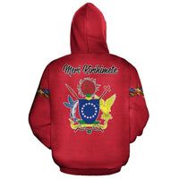 Cook Islands Hoodie Zip Turtle Christmas Red - Polynesian Pride