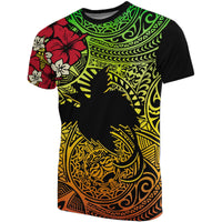 Papua New Guinea T Shirts Papua New Guinea Flag Hibiscus Reggae Unisex Reggae - Polynesian Pride