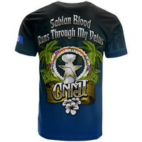 Northern Mariana Islands Polynesian T Shirt Sablan Blood Runs Through My Veins - Polynesian Pride