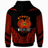 Papua New Guinea Custom Zip up Hoodie Unique Bird Feather Texture - Polynesian Pride