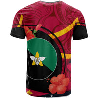 Papua New Guinea T Shirt Enga Flag of PNG with Hibicus and Polynesian Culture T Shirt - Polynesian Pride