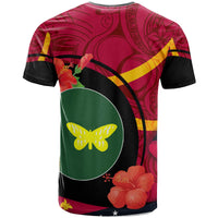 Papua New Guinea T Shirt Oro Flag of PNG with Hibicus and Polynesian Culture T Shirt - Polynesian Pride