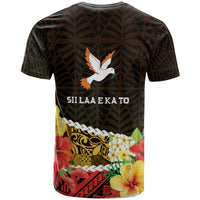 Tonga Custom T Shirt Tailulu College Polynesian with Flower and Tonga Pattern LT10 - Polynesian Pride