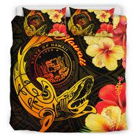 Hawaii Polynesian Bedding Set - Hawaii Sharks Tribal Patterns Orange - Polynesian Pride