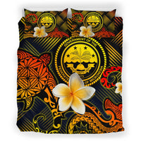 Federated States of Micronesia Polynesian Bedding Set - Lauhala Turtle Plumeria Tropical - Polynesian Pride