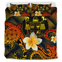 Fiji Polynesian Bedding Set - Lauhala Turtle Plumeria Tropical - Polynesian Pride