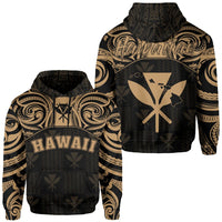 Hawaiian Kanaka Hoodie Demodern Gold Unisex Gold - Polynesian Pride