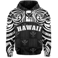 Hawaiian Kanaka Hoodie Demodern White - Polynesian Pride