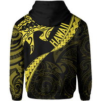 Hawaiian Kanaka Hoodie Mano Kihikihi Yellow - Polynesian Pride