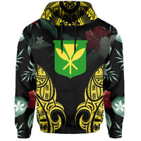 Polynesian Tropic Kanaka Maoli Hibiscus Hawaii Hoodie Yellow - Polynesian Pride