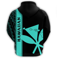 Kanaka Map King Turquoise Hoodie Edgar Style - Polynesian Pride