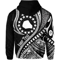Custom Mangaia Cook Islands Hoodie Black Polynesian Wave Style LT9 - Polynesian Pride