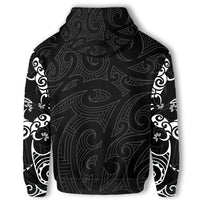 New Zealand Maori Hoodie, Lizard Tattoo Zip up Hoodie - Polynesian Pride