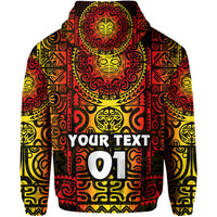 Custom Marquesas Islands Hoodie Marquesan Tattoo Unique Style Gradient Red LT8 - Polynesian Pride