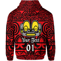 Custom Marquesas Islands Hoodie Marquesan Tattoo Simple Style Red LT8 - Polynesian Pride