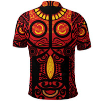 Marquesas Islands Polo Shirt Marquesan Tattoo Original Style Red LT8 - Polynesian Pride