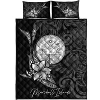 Marshall Islands Quilt Bed Set - Fish With Plumeria Flowers Style - Polynesian Pride