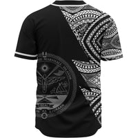 Marshall Islands Custom Personalized Baseball Shirt - Flash Style White - Polynesian Pride