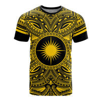Marshall Islands All T Shirt Marshall Islands Coat Of Arms Polynesian Gold Black Unisex Gold - Polynesian Pride