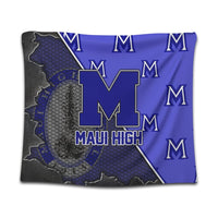 Hawaii - Maui High Tapestry - AH Wall Tapestry Large 104" x 88" Blue - Polynesian Pride