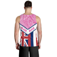 Hawaii Flag Maui Men's Tank Top - Pink - Mit Style - AH - Polynesian Pride