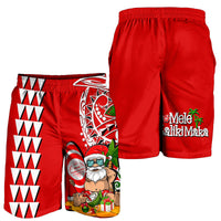 Hawaii Mele Kalikimaka Santa Claus Beach Men Shorts LT6 - Polynesian Pride