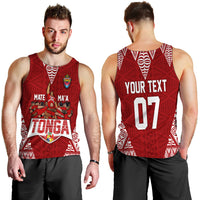 Personalised Tonga Rugby Men Tank Top Mate Ma'a Tonga Warriors LT7 - Polynesian Pride