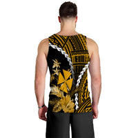 Wallis and Futuna Men Tank Top Polynesian Style Gold Color LT6 - Polynesian Pride