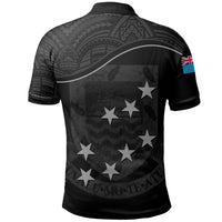 Tuvalu Polo Shirt Tuvalu Flag Coat Of Arms Black A02 - Polynesian Pride