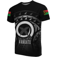 Vanuatu T Shirt Vanuatuan FLag Turtle Hibiscus (Gray) Unisex Gray - Polynesian Pride