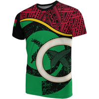 Vanuatu T Shirt Vanuatuan Flag Red Green A02 Unisex Green - Polynesian Pride
