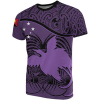 Papua New Guinea T Shirt Papua New Guinea Flag Coat Of Arms Violet A02 Unisex Violet - Polynesian Pride