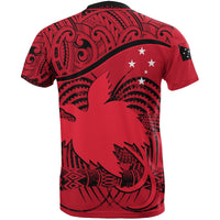 Papua New Guinea T Shirt Papua New Guinea Flag Coat Of Arms Red A02 - Polynesian Pride