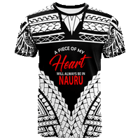 Nauru T Shirt A Piece Of My Heart Unisex White - Polynesian Pride