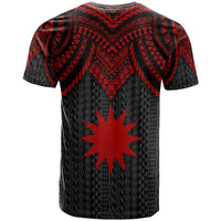 Nauru T Shirt Polynesian Armor Style Red - Polynesian Pride