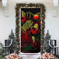 Nauru Door Cover Turtle Hibiscus Reggae - Polynesian Pride