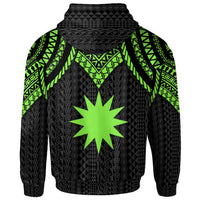 Nauru Zip up Hoodie Polynesian Armor Style Green - Polynesian Pride